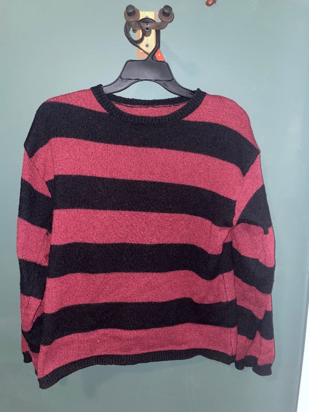 ASOS emo red and black sweater size large L mens